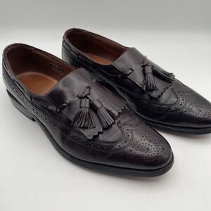 Vintage Allen Edmonds Arlington Tassel Wingtips Men's 8‎ D Burgundy Handcrafted